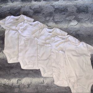 🌹Carters 5 pack white short sleeve onesies NB